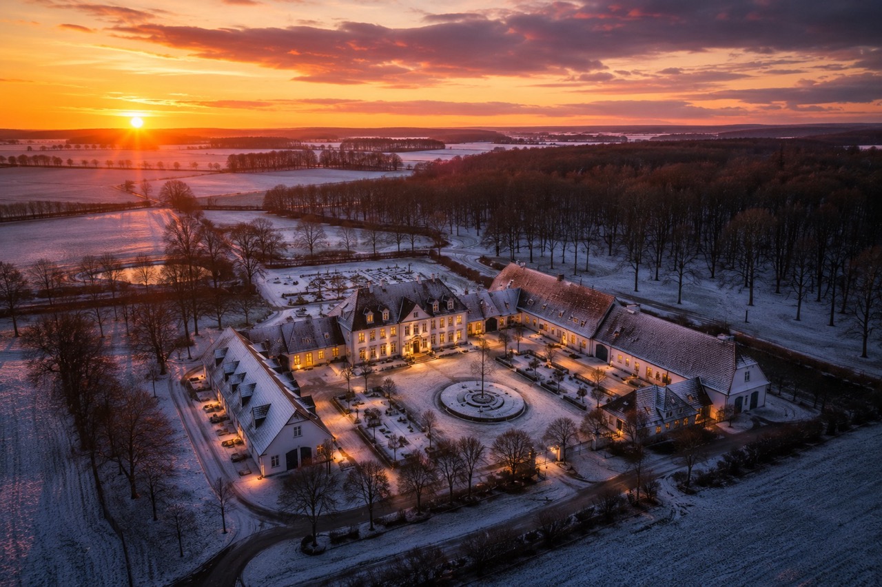 Dronefoto af sted, bygning og omgivelser fra Imagix
